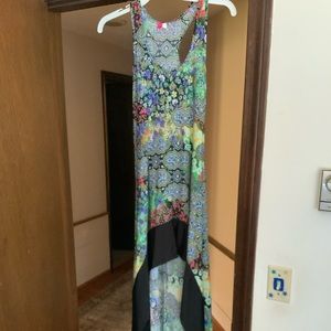 Hi low multicolored dress
